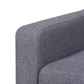Canapea cu 3 locuri, material textil, gri, 5 image