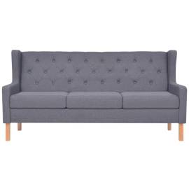 Canapea cu 3 locuri, material textil, gri, 3 image
