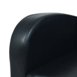 Canapea cu 3 locuri piele artificială negru, 6 image
