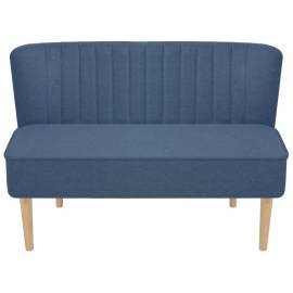 Canapea cu material textil, 117 x 55,5 x 77 cm, albastru, 3 image