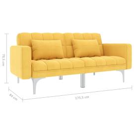 Canapea extensibilă, galben, material textil, 8 image