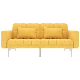 Canapea extensibilă, galben, material textil, 2 image