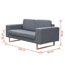 Set canapele pentru 2 și 3 persoane gri deschis, 8 image