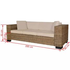 Set canapele de 2 și 3 locuri din poliratan, 9 image