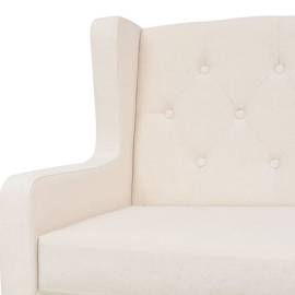 Set de canapele 2 piese textil alb crem, 9 image