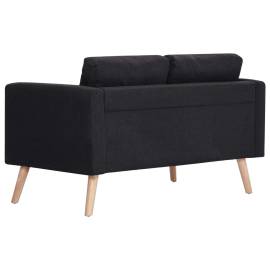 Set canapele, 2 piese, negru, material textil, 9 image