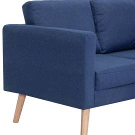 Set de canapele, 2 piese, albastru, material textil, 11 image