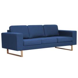 Set de canapele, 2 piese, albastru, material textil, 4 image
