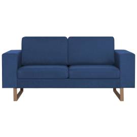 Set de canapele, 2 piese, albastru, material textil, 8 image