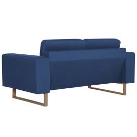 Canapea cu 2 locuri, albastru, material textil, 5 image