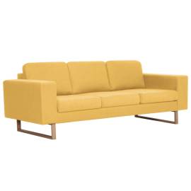 Canapea cu 3 locuri, galben, material textil, 2 image