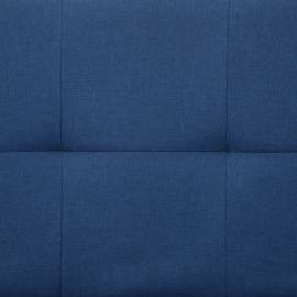 Canapea extensibilă cu două perne, albastru, poliester, 4 image