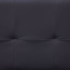 Canapea extensibilă cu două perne, maro, piele ecologică, 4 image