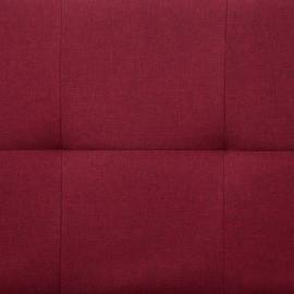 Canapea extensibilă cu două perne, roșu vin, poliester, 4 image
