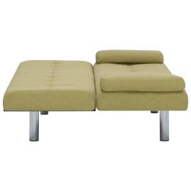 Canapea extensibilă cu două perne, verde, poliester, 9 image