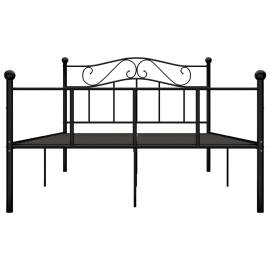 Cadru de pat, negru, 160 x 200 cm, metal, 3 image