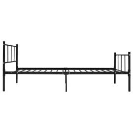 Cadru de pat, negru, 90 x 200 cm, metal, 4 image