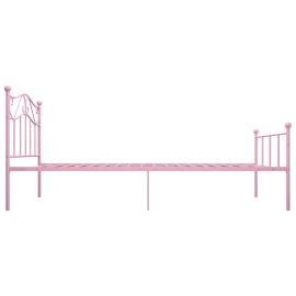 Cadru de pat, roz, 90 x 200 cm, metal, 4 image