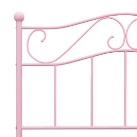 Cadru de pat, roz, 90 x 200 cm, metal, 5 image