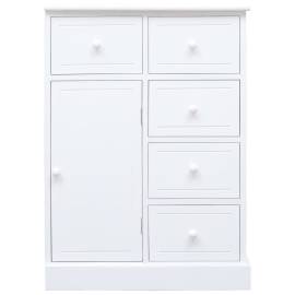 Servantă cu 10 sertare, alb, 113 x 30 x 79 cm, lemn, 7 image