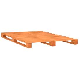Cadru de pat din paleți, maro, 120x200 cm, lemn masiv pin, 2 image