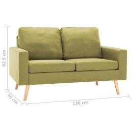 Canapea cu 2 locuri, verde, material textil, 7 image