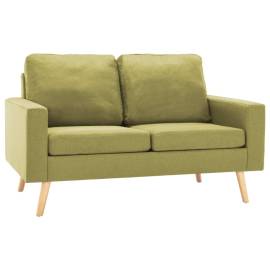 Canapea cu 2 locuri, verde, material textil, 2 image