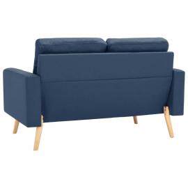 Set de canapele, 2 piese, albastru, material textil, 4 image