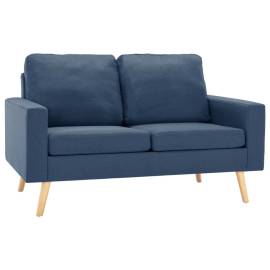 Set de canapele, 2 piese, albastru, material textil, 2 image