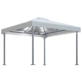 Pavilion cu șiruri de lumini led, crem, 300x300 cm, aluminiu, 2 image
