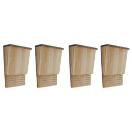 Căsuțe de lilieci, 4 buc., 22 x 12 x 34 cm, lemn