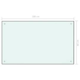 Panou antistropi bucătărie, alb, 100x60 cm, sticlă securizată, 7 image