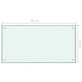 Panou antistropi bucătărie, alb, 80x40 cm, sticlă securizată, 7 image