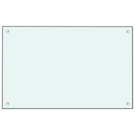 Panou antistropi bucătărie, alb, 80x50 cm, sticlă securizată, 3 image