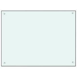 Panou antistropi bucătărie, alb, 80x60 cm, sticlă securizată, 3 image