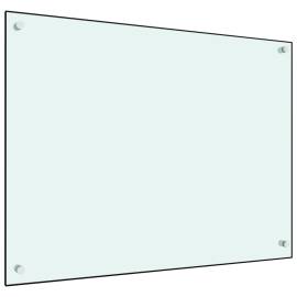 Panou antistropi bucătărie, alb, 80x60 cm, sticlă securizată, 2 image