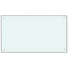Panou antistropi bucătărie, alb, 90x50 cm, sticlă securizată, 3 image