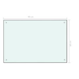 Panou antistropi bucătărie, alb, 90x60 cm, sticlă securizată, 7 image