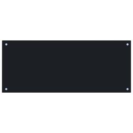 Panou antistropi bucătărie, negru, 100x40 cm, sticlă securizată, 3 image