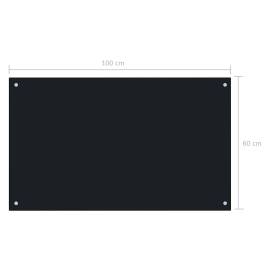 Panou antistropi bucătărie, negru, 100x60 cm, sticlă securizată, 9 image