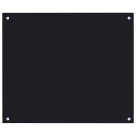 Panou antistropi bucătărie, negru, 70x60 cm, sticlă securizată, 3 image
