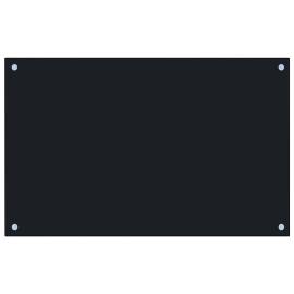 Panou antistropi bucătărie, negru, 80x50 cm, sticlă securizată, 3 image