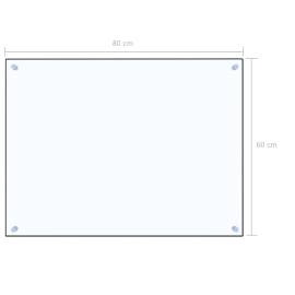Panou antistropi bucătărie transparent 80x60 cm sticlă securiz., 9 image