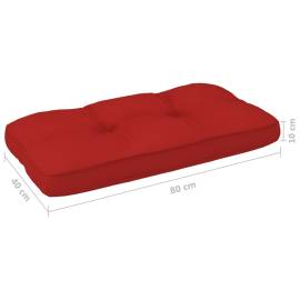 Pernă pentru canapea din paleți, roșu, 80 x 40 x 12 cm, 4 image