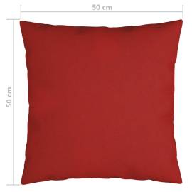 Perne decorative, 4 buc., roșu, 50 x 50 cm, material textil, 6 image