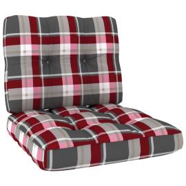 Perne pentru canapea din paleți, 2 buc., roșu carouri, 2 image