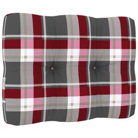Perne pentru canapea din paleți, 2 buc., roșu carouri, 5 image