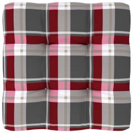 Perne pentru canapea din paleți, 2 buc., roșu carouri, 9 image