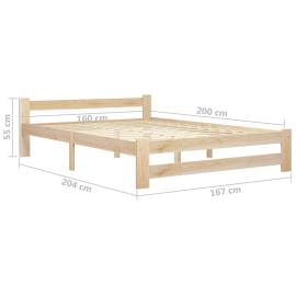 Cadru de pat, 160 x 200 cm, lemn masiv de pin, 6 image