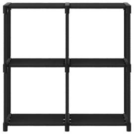 Raft expunere, 4 cuburi, negru, 69x30x72,5 cm, material textil, 3 image